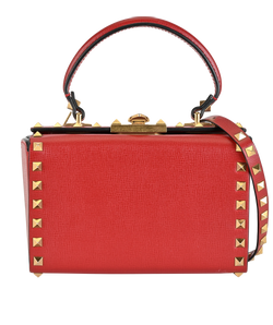 Rockstud Alcove Box, Leather, Red, S/DB/B, 2*